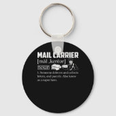 メール・キャリアが受信人宛ての手紙を配信 キーホルダー (正面)