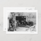 「メール」自動車統一された付きメール運送業者 ポストカード (正面/裏面)