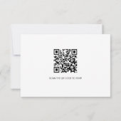 メールRSVPカスタムQRコード予約座席金ゴールド 出欠カード (裏面)