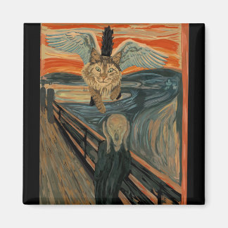 メーンおもしろいクーンキャットザスクリーム マグネット