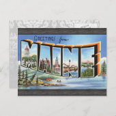 メーンからの挨拶,ヴィンテージ ポストカード (正面/裏面)