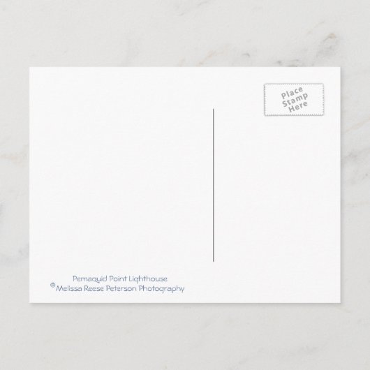 メーンにペマキッドポイントライトハウス ポストカード (裏面)