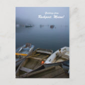 メーンのロックポートからの挨拶！ ポストカード (正面)