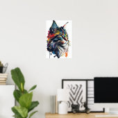 メーンカラフルクーンキャット ポスター (ホームオフィス)