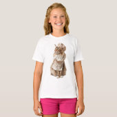 メーンクーンのシェフ猫パン職人キッズ Tシャツ (正面フル)
