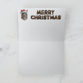 メーンクーンのトナカイ クリスマス カード (内部)