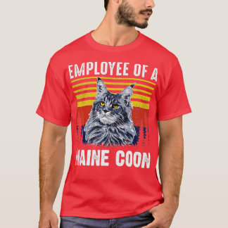 メーンクーンの猫従業員 Tシャツ