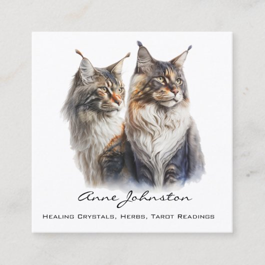 メーンクーンキャッツスクエアビジネスカード スクエア名刺 (正面)