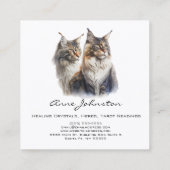 メーンクーンキャッツスクエアビジネスカード スクエア名刺 (裏面)