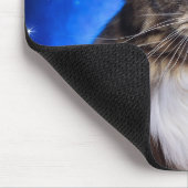 メーンクーンキャットウィズ赤白青オーラアンドスターズ マウスパッド (コーナー)