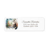 メーンクーンキャットオンウィンドサマーフラワービベス ラベル (正面)