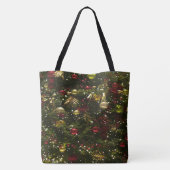 メーンクーンキャットサンタ&ギフトクリスマスツリーの背後 トートバッグ (裏面)