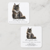 メーンクーンキャットスクエアビジネスカード スクエア名刺 (正面/裏面)