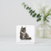 メーンクーンキャットスクエアビジネスカード スクエア名刺 (スタンド正面)