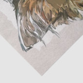 メーンクーンキャットブリードウォーター色のスケッチ 薄葉紙 (詳細)