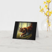 メーンクーンキャット カード (黄色い花)