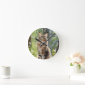 メーンクーンキャット ラウンド壁時計 (ホーム)