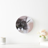 メーンクーンキャット ラウンド壁時計 (ホーム)