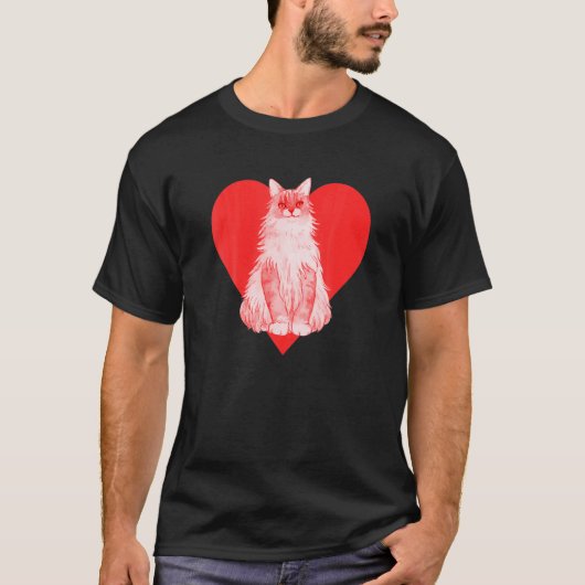 メーンクーンキャット Tシャツ (正面)