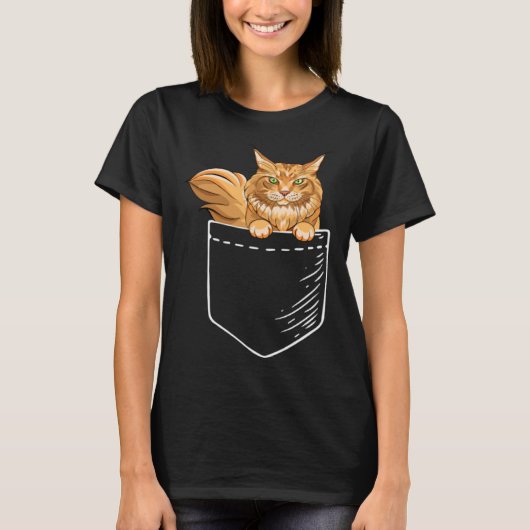 メーンクーンキャット Tシャツ (正面)