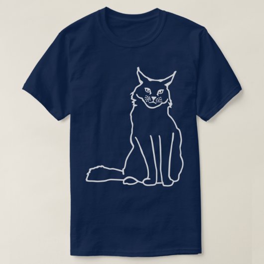 メーンクーンキャット Tシャツ (デザイン正面)