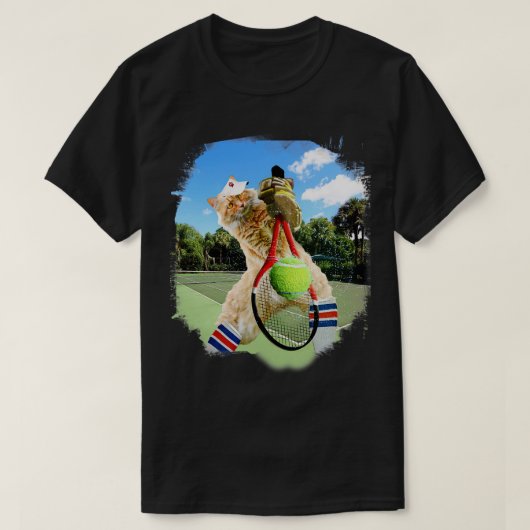 メーンクーンキャッ遊トテニス Tシャツ (デザイン正面)