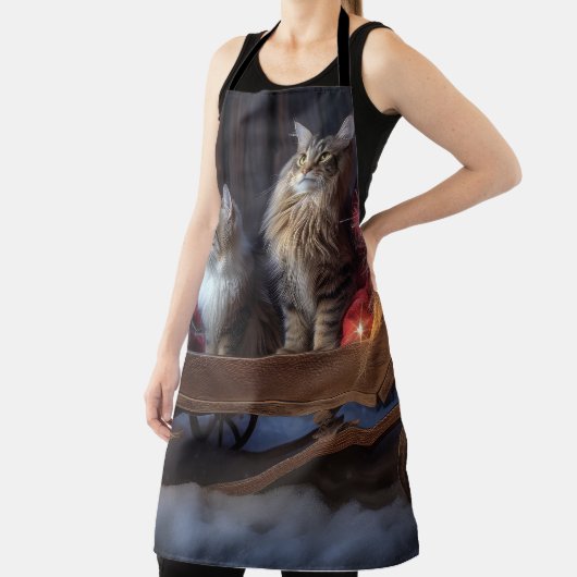 メーンクーンスノースイスレイクリスマスデコール エプロン (インサイチュ)