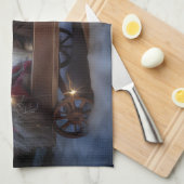 メーンクーンスノースイスレイクリスマスデコール キッチンタオル (四つ折り)