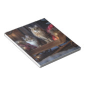 メーンクーンスノースイスレイクリスマスデコール ノートパッド (アングル)