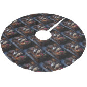 メーンクーンスノースイスレイクリスマスデコール ブラッシュドポリエステルツリースカート (アングル)