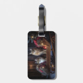 メーンクーンスノースイスレイクリスマスデコール ラゲッジタグ (裏面縦)