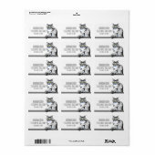 メーンクーンタビーキャットオフリーシュアート™タキシード ラベル (フルシート)