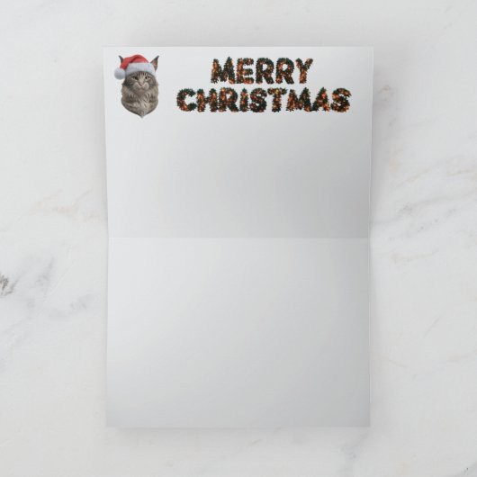 メーンクーントナカイ折り畳みグリーティングカード カード (内部)