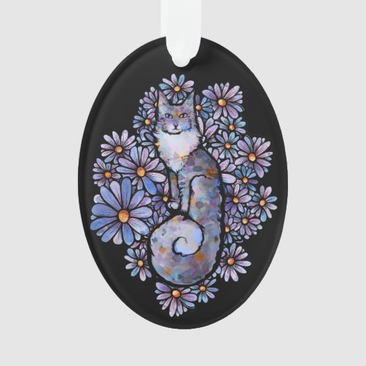 メーンクーンリーンカリコキャットパープル オーナメント (正面)