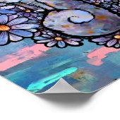 メーンクーンリーンカリコキャットパープル ポスター (角)