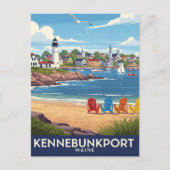 メーンケネブンクポートトラベル ポストカード (正面)