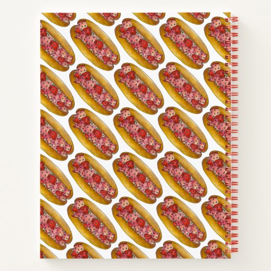 メーンシーフードグルメロブスター転がサンドイッチ ノートブック (裏面)