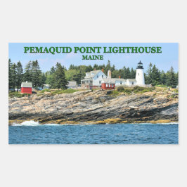 メーンスティッカーPemquid Point Light house 長方形シール