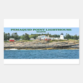 メーンスティッカーPemquid Point Light house 長方形シール