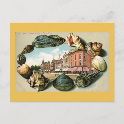 メーンセントアズベリーパークニュージャージーヴィンテージ ポストカード (正面)