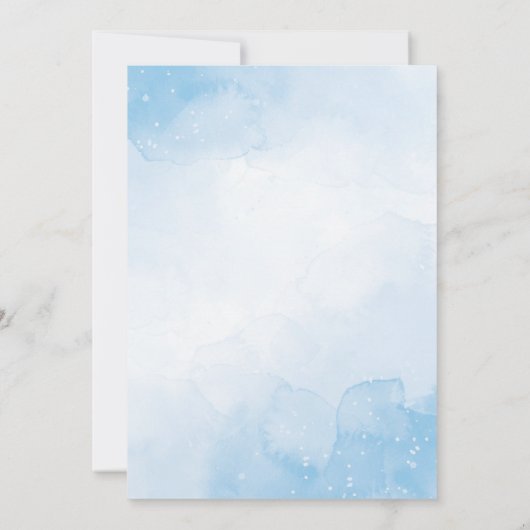 メーンディインディアン結婚ズのクジャクのダスティブルー 招待状 (裏面)