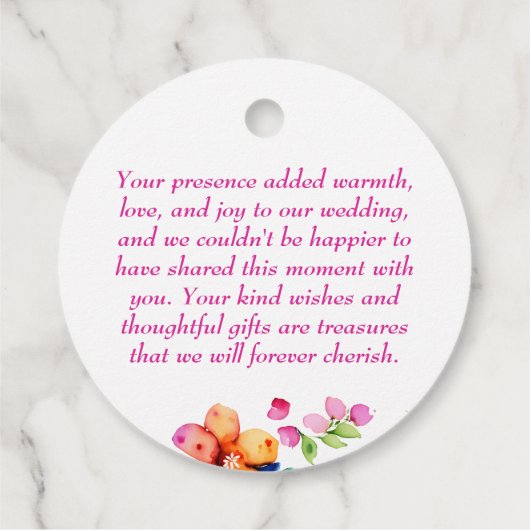 メーンディインディアン結婚ズのゾウのピンクの花が好き フェイバータグ (裏面)