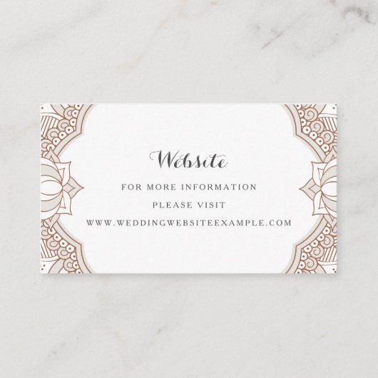 メーンディエレガントウェブサイトカード 名刺 (裏面)