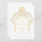 メーンディエレガントフローラホワ結婚イト 招待状 (正面/裏面)