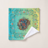 メーンディグリーンフローラアート、無限の輝き バスタオルセット (ウォッシュタオル)