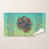 メーンディグリーンフローラアート、無限の輝き バスタオルセット (ハンドタオル)