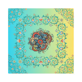 メーンディグリーンフローラアート、無限の輝き メタルプリント