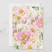 メーンディ結婚インディアンの可愛いピンクの花嫁 招待状 (裏面)