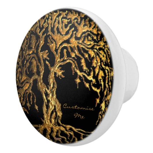 メーンディ・ツリー・オブ・ライフ(Henna) セラミックノブ (右)