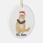 メーンパーソナライズされたクーン(オレンジ)猫 セラミックオーナメント (右)